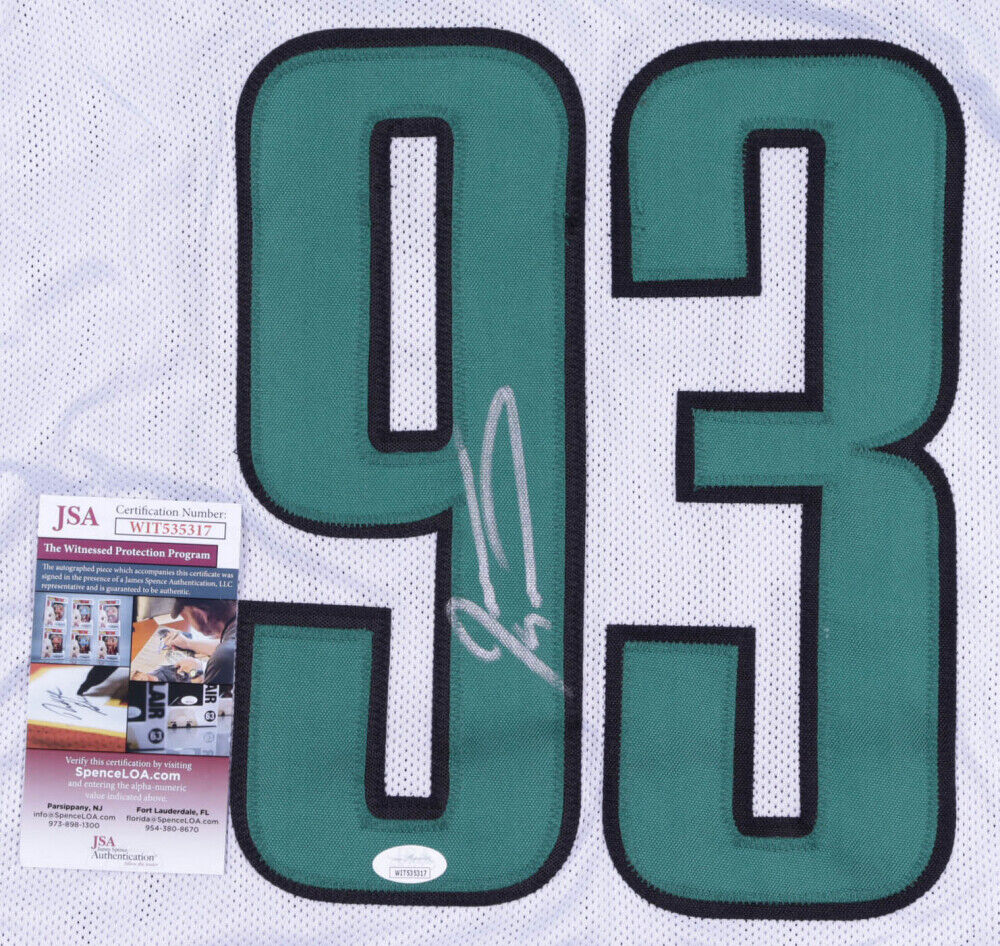 Jevon Kearse Signed Philadelphia Eagles Throwback Jersey (JSA COA) 3xPro  Bowl DE