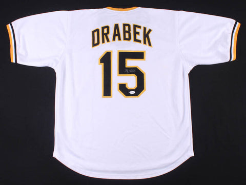 Doug Drabek Signed Pittsburgh Pirates White Jersey (JSA Hologram) 1990 Cy Young