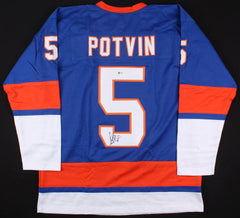 Denis Potvin Signed Islanders Jersey (Beckett COA) New York Hall Fame Defenseman