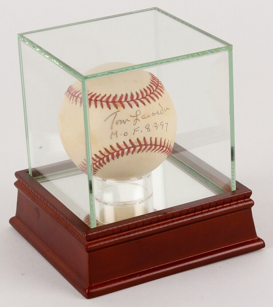 Tommy Lasorda Signed Autographed MLB Baseball Dodgers w/Display Case (JSA COA)