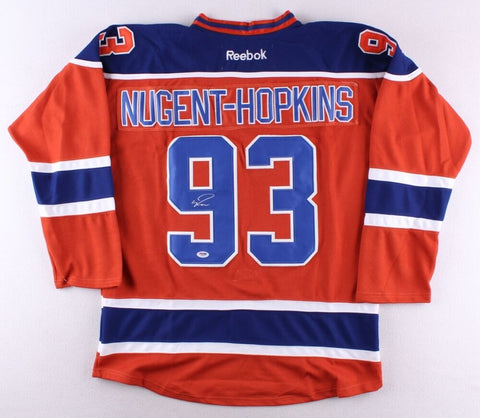 Ryan Nugent-Hopkins Signed Edmonton Oilers Hockey Jersey (PSA COA)