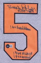 Brooks Robinson Signed Baltimore Orioles Jersey (Beckett COA) 4 Dif Inscriptions