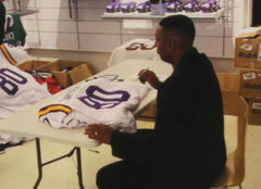 Cris Carter Signed Minnesota Vikings Jersey (Beckett) All He Does is Catch TD's