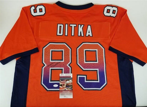 Mike Ditka Signed Chicago Bears Custom Orange Jersey (JSA Witness COA)