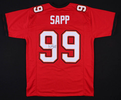 Warren Sapp Signed Tampa Bay Buccaneers Jersey (JSA COA) 7x Pro Bowl D –