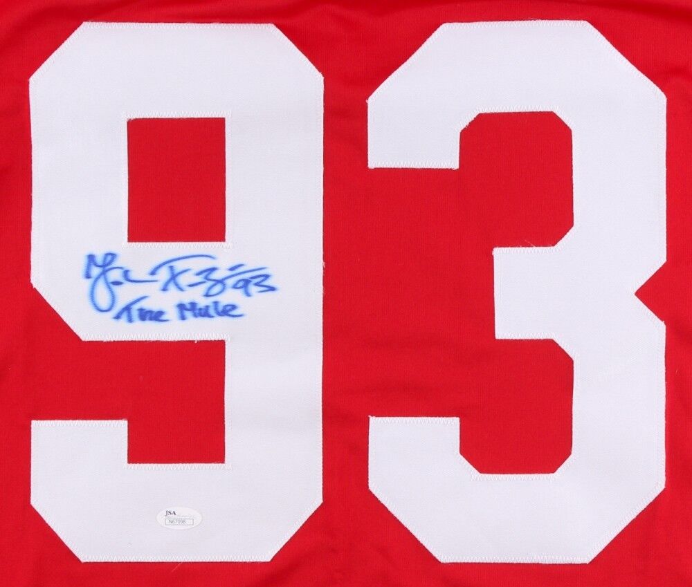 Johan Franzen Signed Detroit Red Wings Jersey Inscribed The Mule (JS –