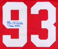 Johan Franzen Signed Detroit Red Wings Jersey Inscribed "The Mule" (JSA COA)