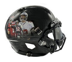 Tom Brady "Super Bowl LV" Full Size Authentic On-Field Helmet with Art Giclee