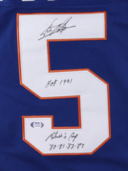 Denis Potvin Signed NY Islanders Jersey Inscribd "HOF 1991", "Cups 80-81-82-83"