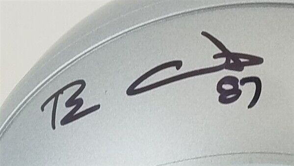 Ben Coates Signed New England Patriots Mini Helmet (JSA COA) Super Bowl XXXV T.E