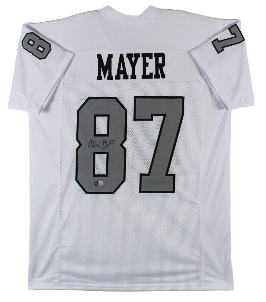 Michael Mayer Signed Las Vegas Raiders Jersey (Beckett) Ex Notre Dame Tight End
