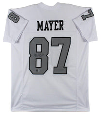 Michael Mayer Signed Las Vegas Raiders Jersey (Beckett) Ex Notre Dame Tight End