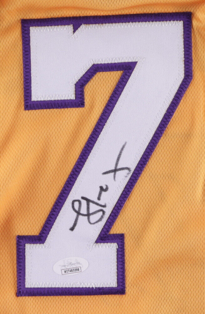Lamar Odom Signed Lakers Jersey (JSA COA) Los Angeles #4 Overall Pick 1999 Draft