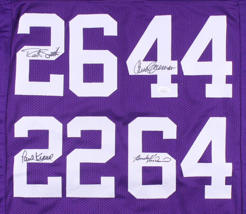 Paul Krause Signed Minnesota Throwback Purple Custom Jersey with