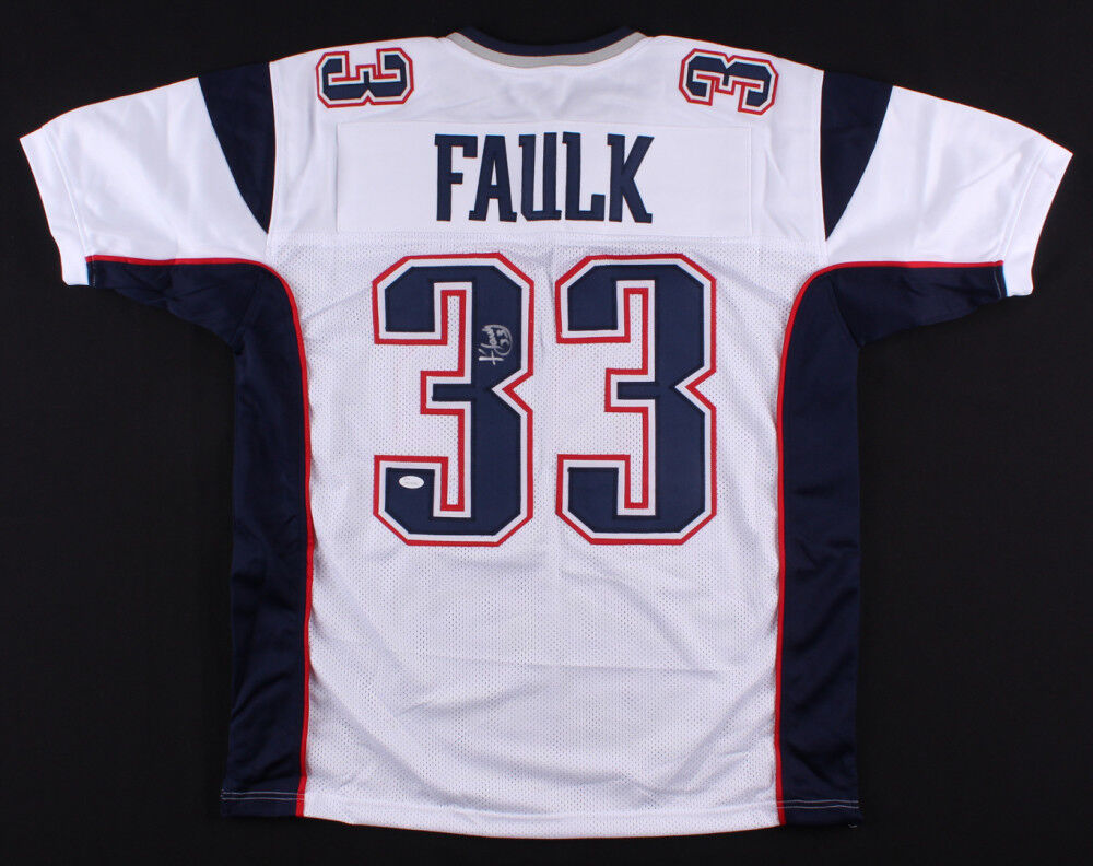 Kevin Faulk Signed Patriots Jersey (JSA COA) 3x SB Champion / Pats