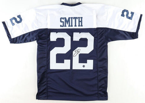 Emmitt Smith Signed Dallas Cowboys Throwback Jersey (Prova) 3xSuper Bowl Champ