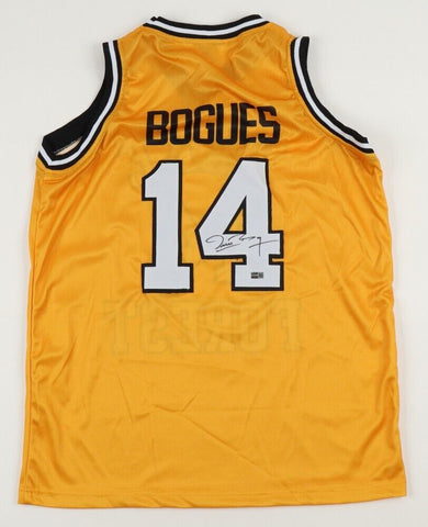 Muggsy Bogues Signed Wake Forest Demon Deacons Jersey (Steiner) 1987 1st Rnd Pck