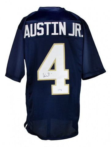 Kevin Austin Jr. Signed Notre Dame Fighting Irish Jersey (PSA COA) 2021 Sr. W.R.