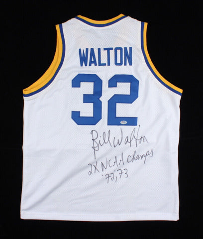 Bill Walton Signed UCLA Bruins Jersey Inscribed "2xNCAA Champs" (PSA COA) Center