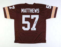 Clay Matthews Jr. Signed Cleveland Browns Jersey (Beckett) 4xPro Bowl Linebacker