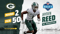 Jayden Reed Signed Green Bay Packers Logo Football (JSA COA) 2022 Rookie W.R