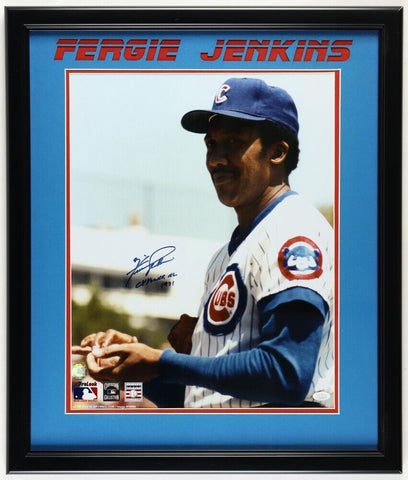 Fergie Jenkins Signed Chicago Cubs Framed Photo "Cy Young N.L. 1971"" (JSA COA)