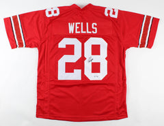 Chris "Beanie" Wells Signed Ohio State Buckeyes Jersey (PSA Hologram) Arizona RB