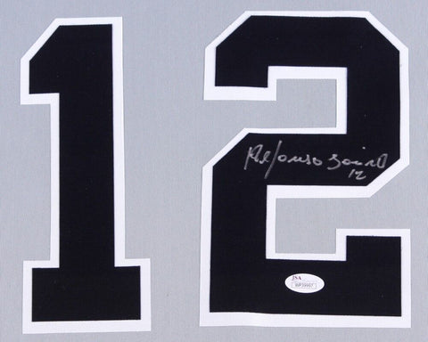 Alfonso Soriano Signed New York Yankees 35"x43" Custom Framed Jersey (JSA COA)