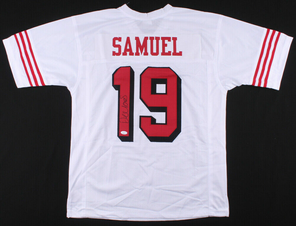 Autographed/Signed Deebo Samuel San Francisco White Football Jersey JSA COA  at 's Sports Collectibles Store