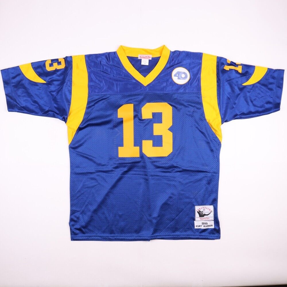1999 St. Louis Rams Super Bowl Champs Team Signed Jersey Kurt Warner J —  Showpieces Sports
