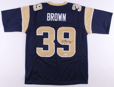 Malcolm Brown Signed Los Angeles Rams Jersey inscribed "Go Rams"(JSA COA) Texas
