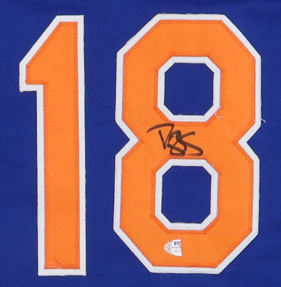 Darryl Strawberry Signed Mets Jersey (PSA COA) 4x New York World Series Champion