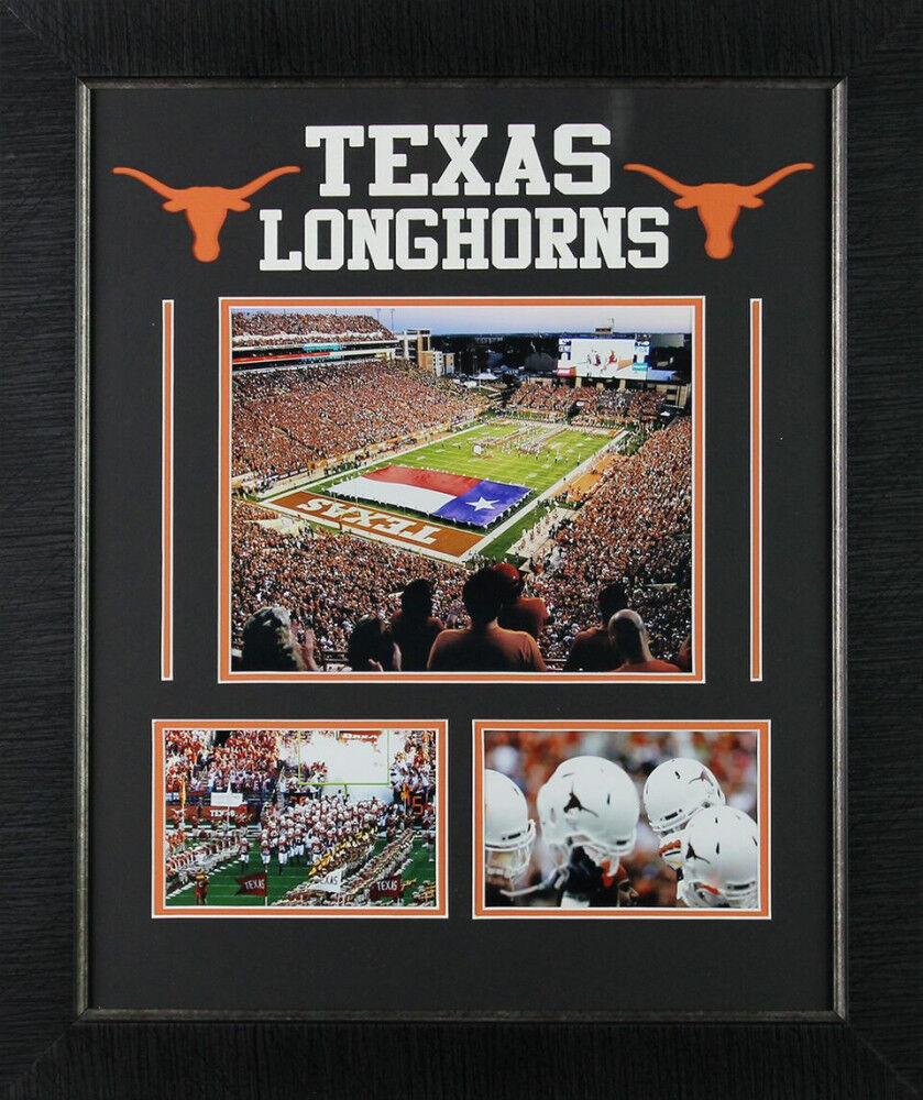Texas Longhorns 19.5x 23.5 Custom Framed College Football Stadium Display Piece
