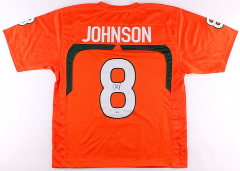 Duke Johnson Signed Miami Hurricanes Jersey (Beckett COA) Texans Feature Back