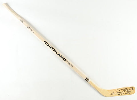 Bobby Hull Signed Full-Size Stick "The Golden Jet & HOF 1983"(JSA COA) Blackhawk