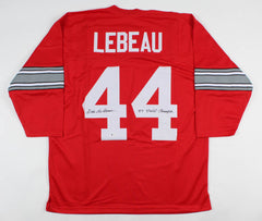 Dick LeBeau Signed Ohio State Buckeyes Jersey Inscid 57 Nat Champs (Beckett COA)