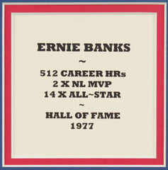 Ernie Banks Signed Chicago Cubs 14x18 Custom Matted Card Display (JSA COA)Mr Cub