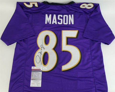 Derrick Mason Signed Baltimore Ravens Jersey (JSA COA) 2xPro Bowl Receiver /MSU