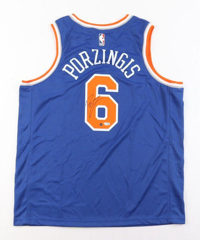 Kristaps Porzingis Signed New York Knicks Jersey (Steiner & Fanatics Holograms)