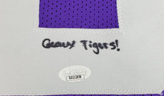 BJ Ojulari “Geaux Tigers” Signed LSU Tigers Purple Jersey (JSA COA) Cardinals LB