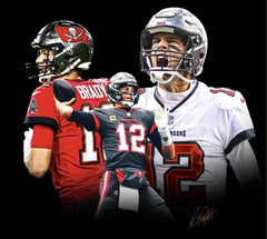 Tom Brady "Super Bowl LV" Full Size Authentic On-Field Helmet with Art Giclee