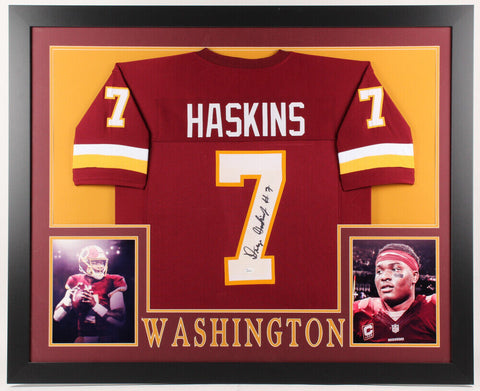 Dwayne Haskins Signed Washington Redskin 35x43 Framed Jersey (JSA COA) Died 2022