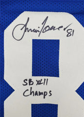 Amani Toomer Signed New York Giants Jersey Inscribed "S.B. XLII Champ" (Beckett)