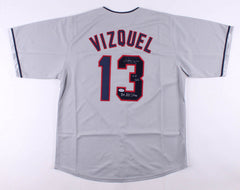 Omar Vizquel Signed Cleveland Indians Jersey Inscribed 11xGG /3xAll Star PSA COA