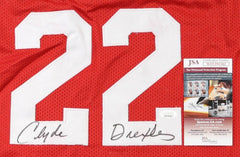 Clyde (The Glide) Drexler Signed Houston Rocket Jersey (JSA COA) 10XNBA All Star