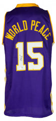 Metta World Peace Signed Los Angeles Lakers Jersey (Beckett) A.K.A Ron Artest Jr