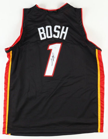 Chris Bosh Signed Miami Heat Black Jersey (JSA COA) Power Forward / Georgia Tech