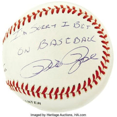 Pete Rose Signed "Banned from Baseball" Document (Beckett) Lifetime Ban from MLB