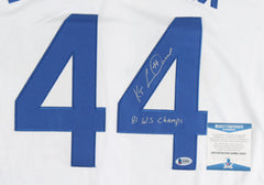 Ken Landreaux Signed Los Angeles Dodger Jersey Inscrbd "81 WS Champs" (Beckett)