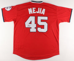 Francisco Mejia Signed Cleveland Indians Majestic MLB Red Jersey (JSA COA)